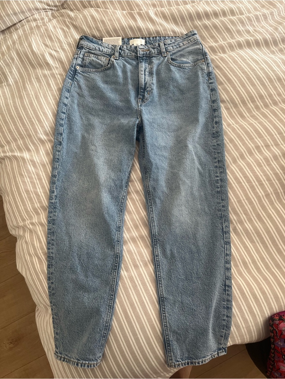 H&M High-Rise Light Blue Straight Jeans